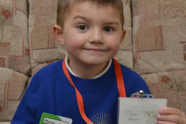 Five-year-old Mason Hirst is busy raising money for cancer research