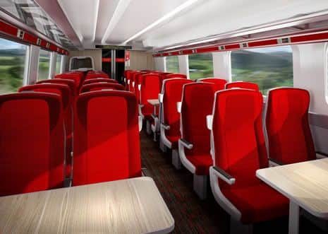 How standard class will look on the new Azuma trains.