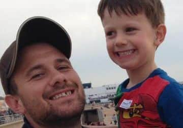 Alan Eggleston and his son Jack, five.