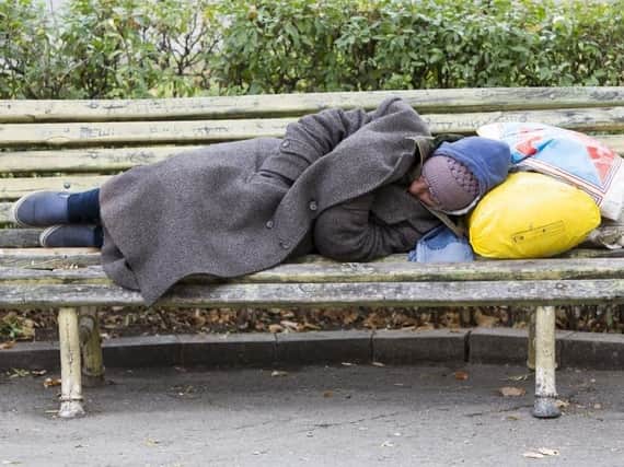 Homeless in the East Midlands has risen by 72 per cent since 2010.