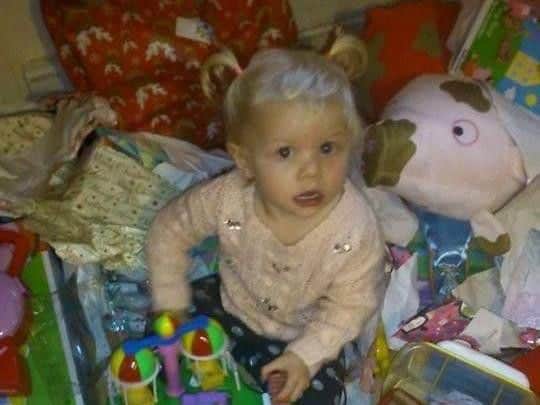 Lacie-Mae was a huge fan of Peppa Pig, pictured last Christmas.