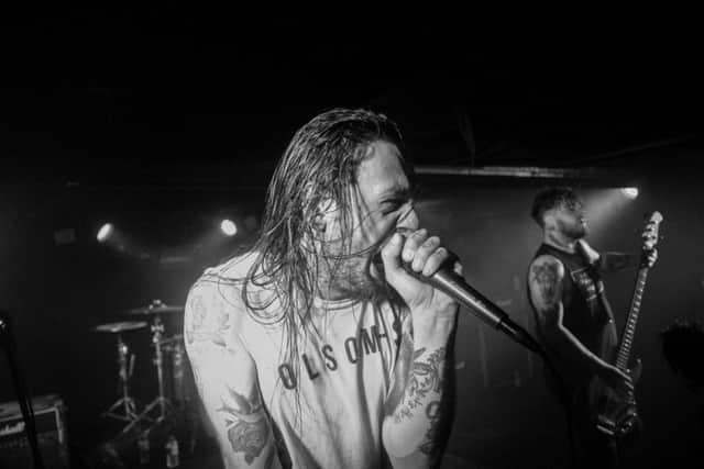 rock band 'While She Sleeps' which performed at the venue Intake on 16/03/2016.
