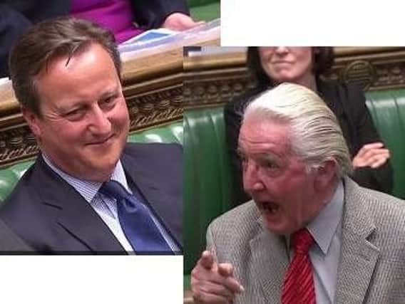 Dennis Skinner was ejected from Parliament yesterday over comments made against David Cameron.