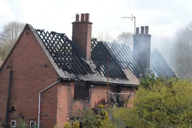 The incident took place in the early hours of April 13, devastating the house in Mansfield. (Image taken Wednesday, April 13).