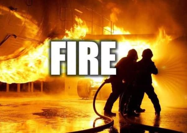 Nottinghamshre firefighters tackled a garage fire started by a mobility scooter.