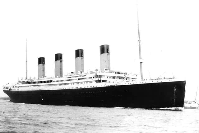 The Titanic on her maiden voyage to New York