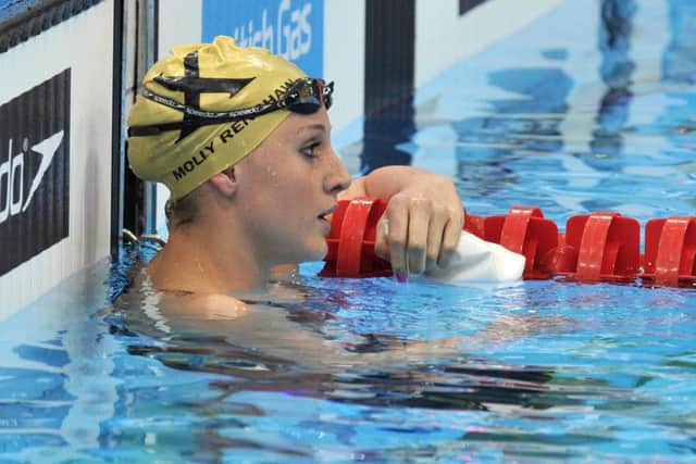 Molly Renshaw after the Women's 200m Breaststroke final during the British Gas Swimming Championships at the Aquatics Centre in the Olympic Park, London. PRESS ASSOCIATION Photo. Picture date: Thursday March 8, 2012. See PA story SWIMMING London. Photo credit should read: Martin Rickett/PA Wire
