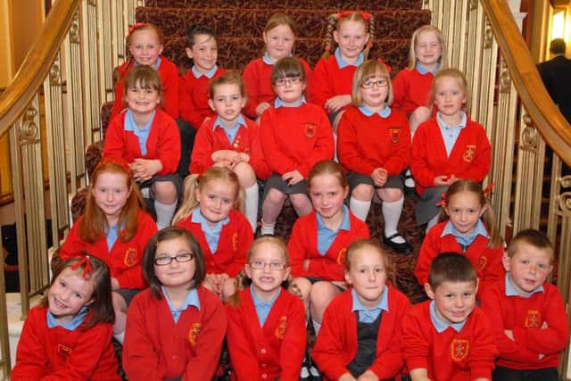 St. Peter's KS1 receive the St. Peter's Trophy for best Choral Verse (2012).