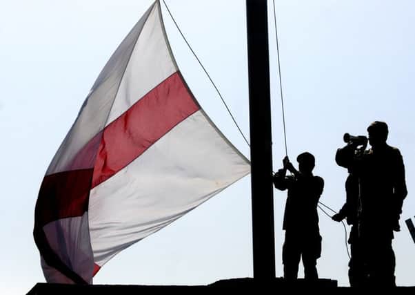 St George's flag raising.