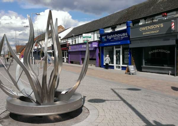 New sculpture on the renovated Lowmoor Road, Kirkby.