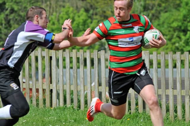 Sherwood Wolfhunt (green and red) v Leicester Storm at Debdale Park, Mansfield Woodhouse.