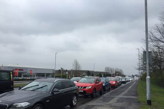 Traffic on Southwell Road West in Mansfield