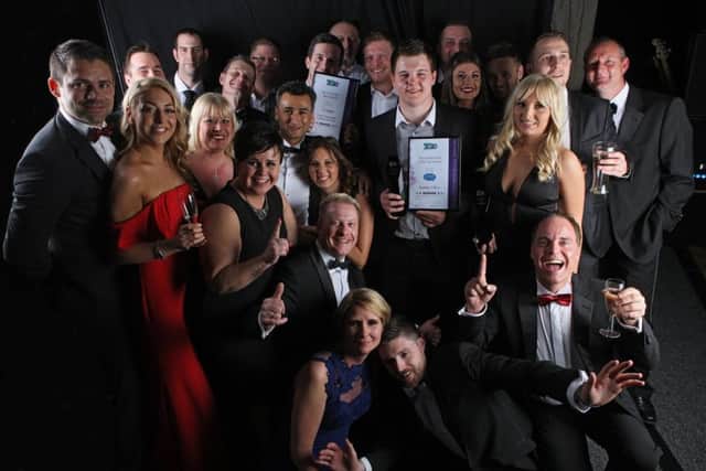 TIS staff celebrate at the Mansfield 2020 business awards.