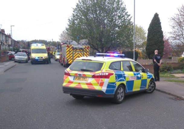 Scene of the crash at Big Barn Lane Mansfield on Friday April 6.