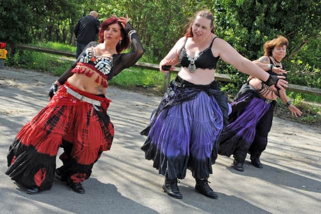 Gothic Bikers meeting.Belly dancers entertain the bikers at the Gothic Bikers meeting on Saturday.