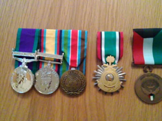 The stolen medal include one for serving in the Gulf War, and another for service in Northern Ireland.