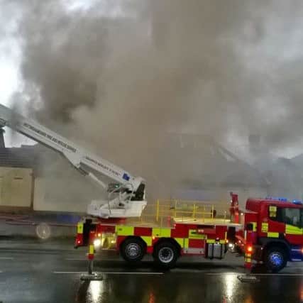 Picture taken by resident Debbie Wright as firfighters were tackling the blaze