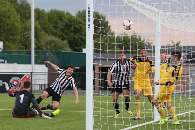 Andrew Fox puts Clipstone in front -Pic by:Richard Parkes