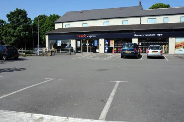 Huthwaite's Tesco store where a teenager was assaulted in the car park at the weekend.