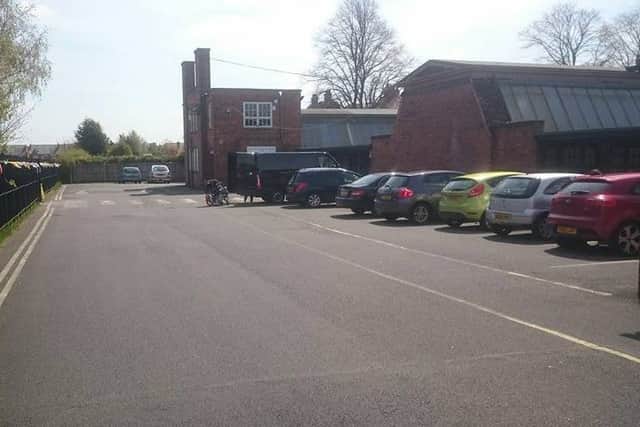 The car park adjacent to Willow Tree Farm.