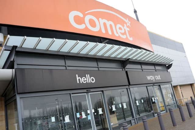 The old Comet store on the Portland Retail Park, Mansfield.