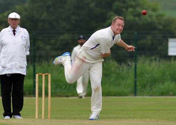 Thoresby Colliery v Retford, pictured is Thoresby bowler Jack Willis