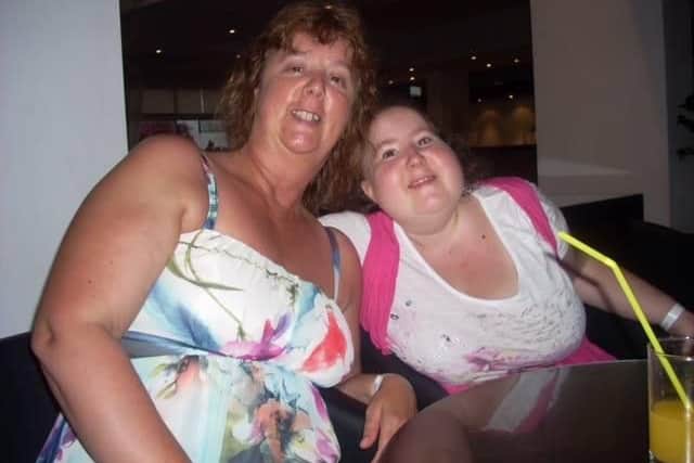 Jess and her mum Jo, photographed on holiday in Cyprus four years ago.