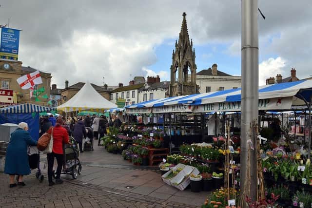 Traders can fly the flag in the town centre.