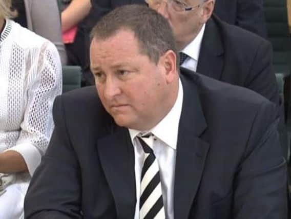 Sports Direct boss Mike Ashley (Image source: Parliamentlive.tv)