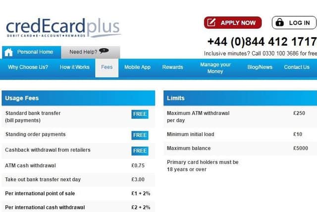 Contis charges customers significantly less for it's CredEcardPlus than Transline does with a similar product.