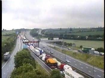 M1 Southbound near junction 24a (Image: Traffic England).