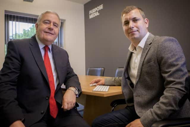 Ron Lynch from IoD with Matt Wheatcroft from Purpose Media