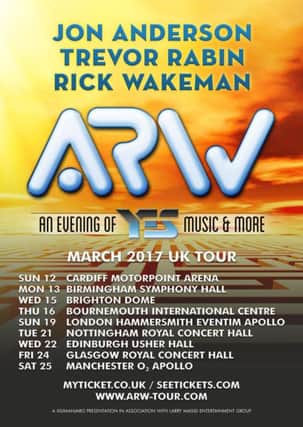 Yes members Jon Anderson, Trevor Rabin and Rick Wakeman are touring as ARW next year