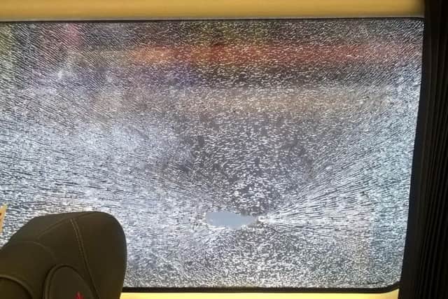 Interior sot of the window, courtesy British Transport Police
