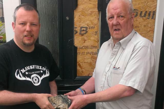 Derran Simpson and his father, Peter, at their home on Budby Crescent, Meden Vale.