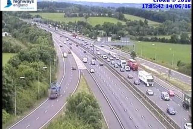 An incident has caused traffic delays on the M1 near junction 24 (Image: Highways England).