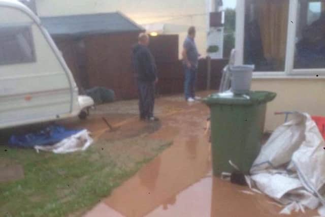 The family have fought to get water out of the house since last night.
