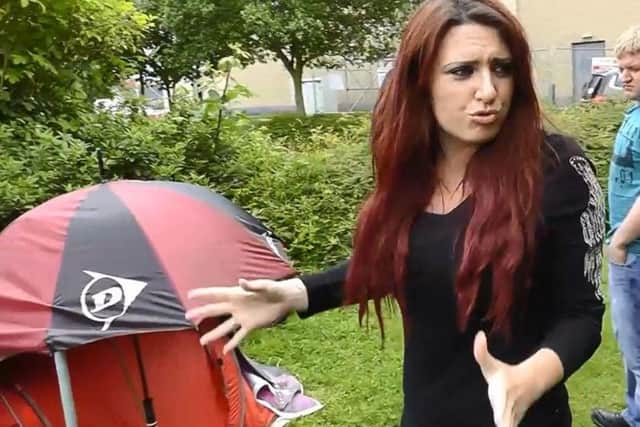 Britain First's Jayda Fransen produced an anti-immigration video in Mansfield, which has shocked a number of local community leaders. (Source: YouTube)
