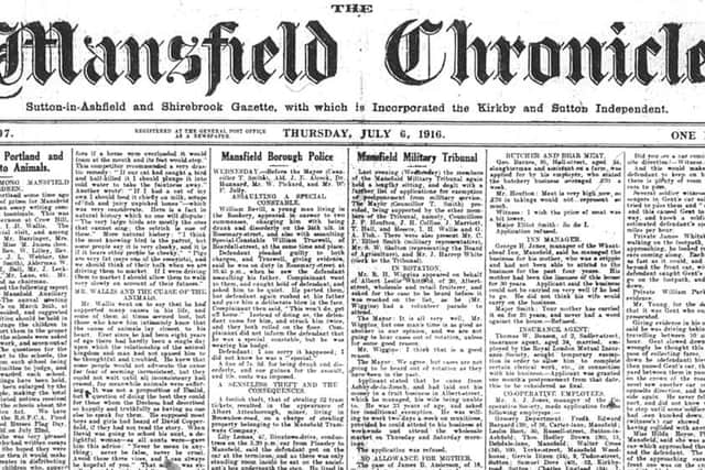 The Chronicle from July 6, six days after the start of the Battle of the Somme, yet there is no mention.