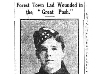 The Great Push is mentioned for the first time, as an injured Forest Town soldier is reported.