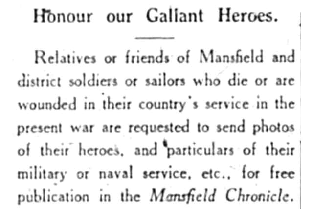 Requests are made to the families of the dead to send in photographs and details.