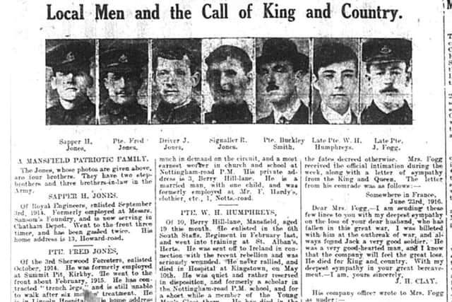 The weekly column  in the Chronicle, listing those who have enrolled, plus those had been wounded or died.