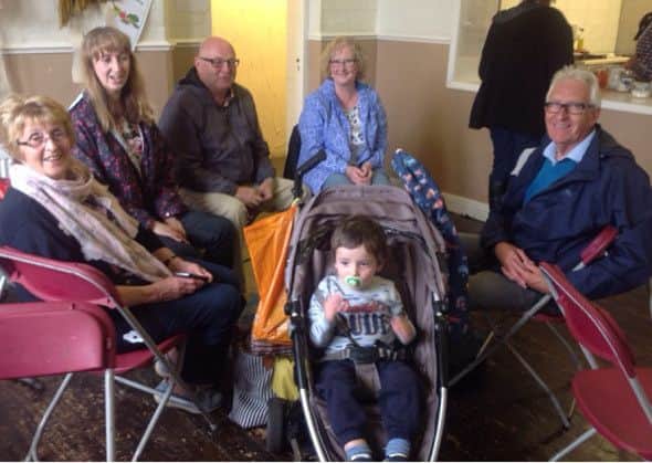 Residents enjoying a cup of tea in the refreshment area
