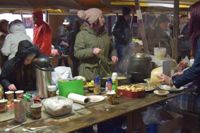 Volunteers serving food at Mansfield Soup Kitchen which has been given two weeks notice to quit.