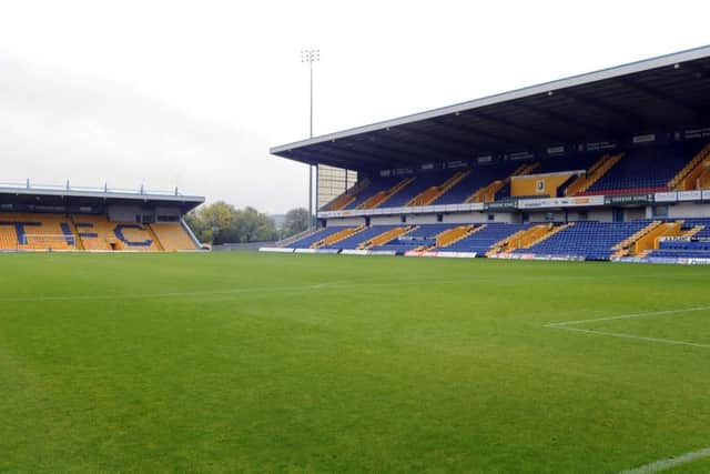 The One Call Stadium, home of Mansfield Town FC.