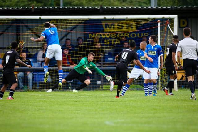 Mansfield town's Mal Benning scores - Pic by Chris Holloway