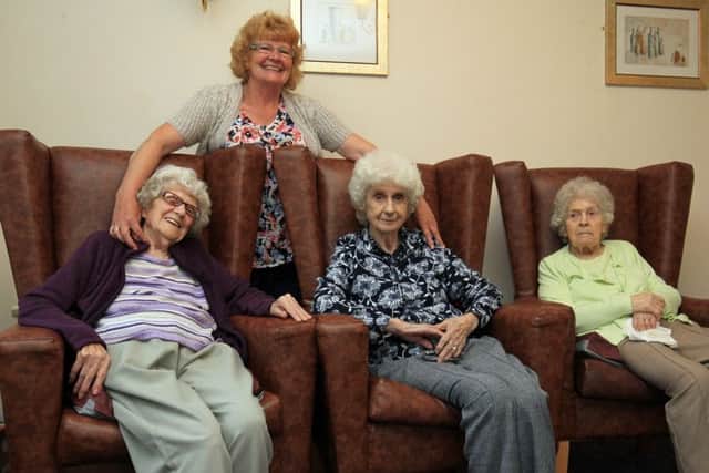 Dorothy Bevins is launching a campaign to get a memorial for a family who were killed in a WW11 plane crash. Dorothy is pictured with 3 ladies who survived the crash Ada Bevins, 93, Joan Clark, 86, and Alice Braybrook, 94.