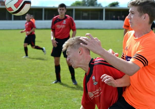 ACTION from one of Shirebrook Town's pre-season friendlies, against Bilborough Town, which they lost 3-2.