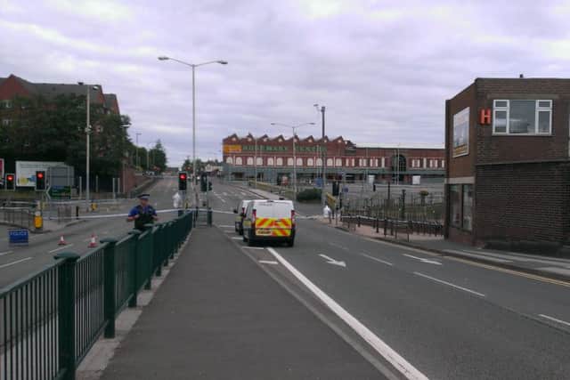 Police at the scene of a serious assault in Mansfield