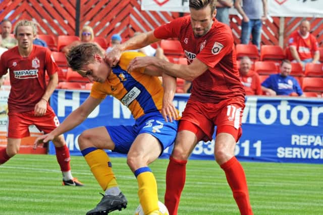 Alfreton Town v Mansfield Town.
Alfreton's Andy Monkhouse.